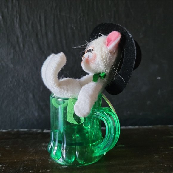 Small 2008 Annalee 3.75" Bottoms Up Mouse, St Patrick's Day Mouse, St Paddy's Da - Picture 5 of 8